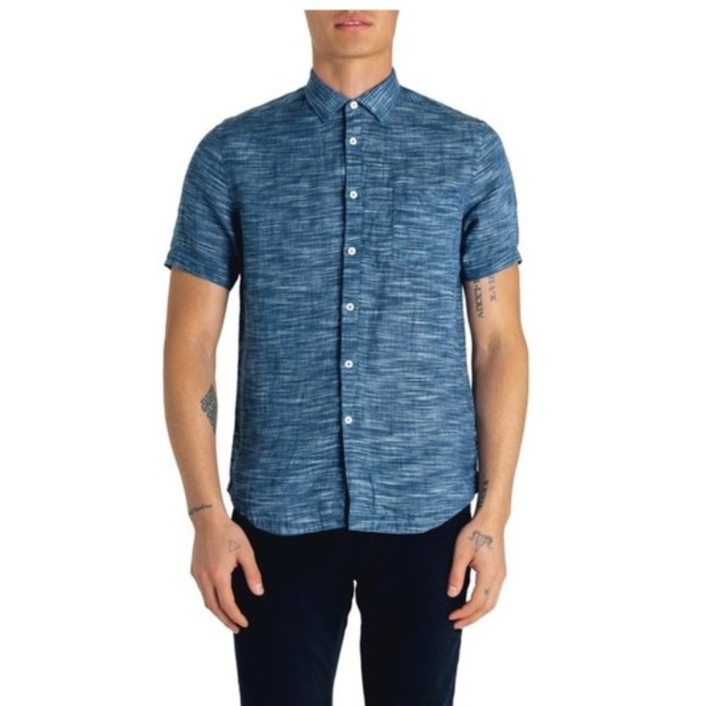 Good Man Brand Slim Fit Stripe Linen Shirt